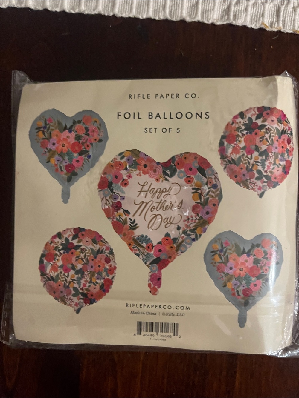 Rifle Paper Co. Floral Foil Balloons in Cream, Pink, Blue